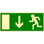 Sortie de secours (à placer au dessus de la porte)